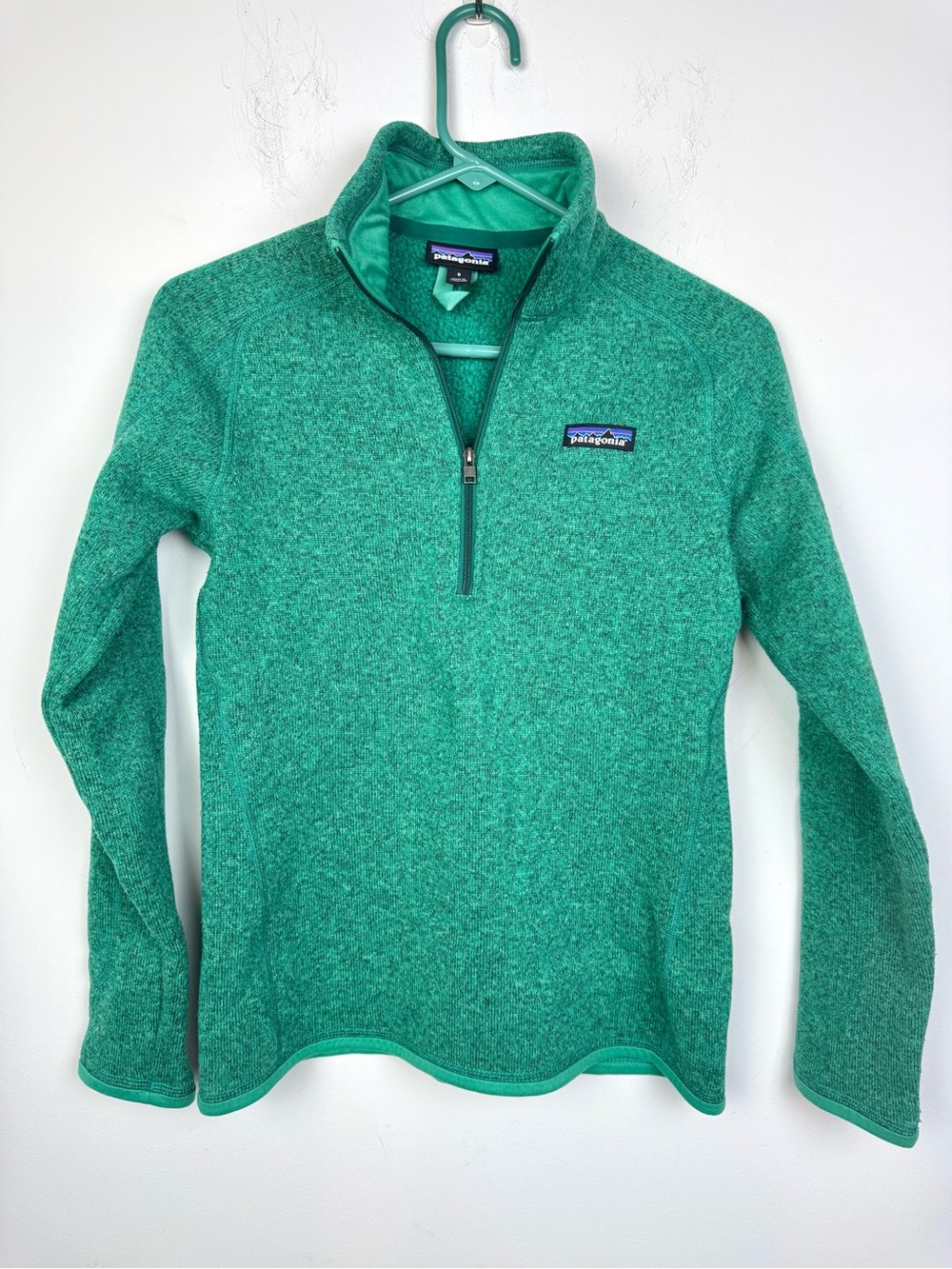 Patagonia Women’s Green Better Sweater 1/4 Zip Pullover Size Small